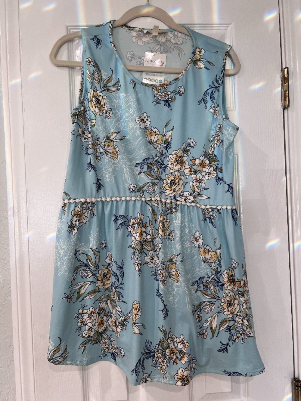 Perfect Peach Mint Floral Tank Top from Ivory Gem Boutique